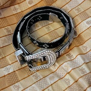 Leather Belt 50" Leather Bling and mirrors